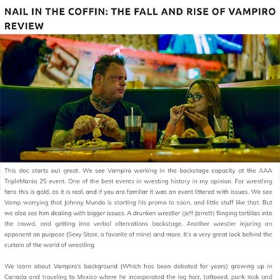 Nail In The Coffin The Fall & Rise of Vampiro Review 